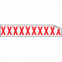 Foglio n. 10 etichette adesive B/R lettera X