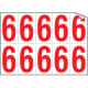 Foglio n. 10 numeri autoadesivi B/R numero 6 o 9