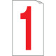 Foglio n. 1 numeri autoadesivi B/R numero 1