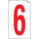 Foglio n. 1 numeri autoadesivi B/R nuemro 6 o 9