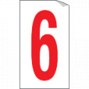 Foglio n. 1 numeri autoadesivi B/R nuemro 6 o 9