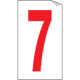Foglio n. 1 numeri autoadesivi B/R numero 7