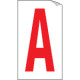 Foglio n. 1 etichette adesive B/R lettera A