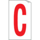 Foglio n. 1 etichette adesive B/R lettera C