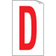 Foglio n. 1 etichette adesive B/R lettera D