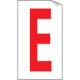 Foglio n. 1 etichette adesive B/R lettera E