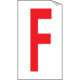 Foglio n. 1 etichette adesive B/R lettera F
