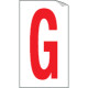 Foglio n. 1 etichette adesive B/R lettera G