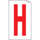 Foglio n. 1 etichette adesive B/R lettera H