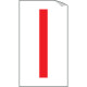 Foglio n. 1 etichette adesive B/R lettera I