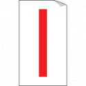 Foglio n. 1 etichette adesive B/R lettera I