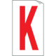 Foglio n. 1 etichette adesive B/R lettera K