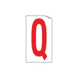 Foglio n. 1 etichette adesive B. R lettera Q