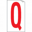 Foglio n. 1 etichette adesive B. R lettera Q
