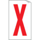 Foglio n. 1 etichette adesive B/R lettera X