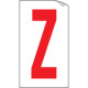 Foglio n. 1 etichette adesive B/R lettera Z