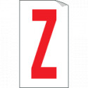 Foglio n. 1 etichette adesive B/R lettera Z