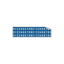 Foglio n. 60 numeri autoadesivi B/B da 0 a 9