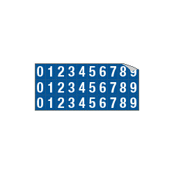 Foglio n. 30numeri autoadesivi B/B numeri da 0 a 9