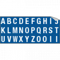 Foglio n. 30 etichette adesive B/B letter. da A a Z