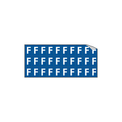 Foglio n. 30 etichette adesive B/B lettera F