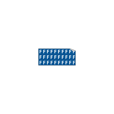 Foglio n. 30 etichette adesive B/B lettera F