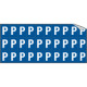 Foglio n. 30 etichette adesive B/B lettera P