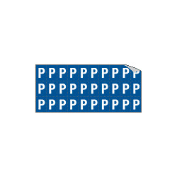 Foglio n. 30 etichette adesive B/B lettera P