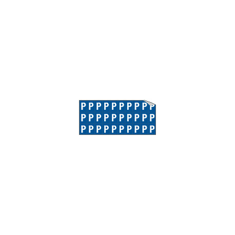 Foglio n. 30 etichette adesive B/B lettera P