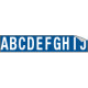 Foglio n. 10 etichette adesive B/B lett. da A a J
