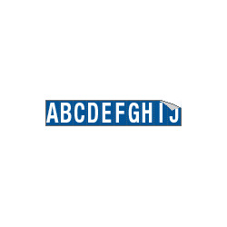 Foglio n. 10 etichette adesive B/B lett. da A a J