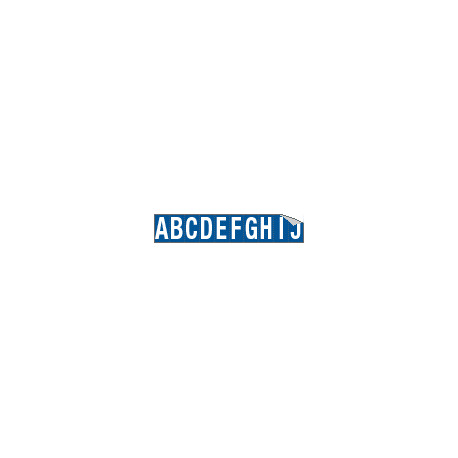 Foglio n. 10 etichette adesive B/B lett. da A a J