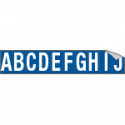 Foglio n. 10 etichette adesive B/B lett. da A a J