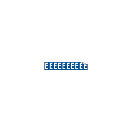 Foglio n. 10 etichette adesive B/B lettera E