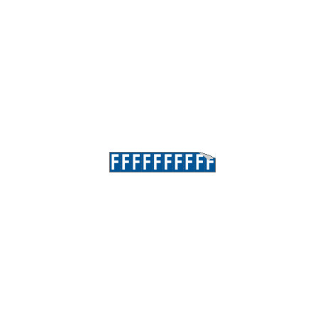 Foglio n. 10 etichette adesive B/B lettera F