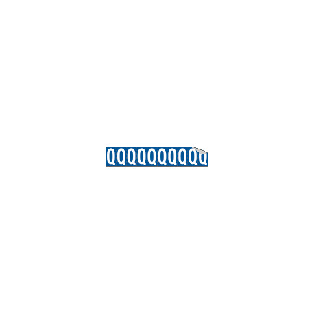 Foglio n. 10 etichette adesive B/B lettera Q