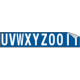 Foglio n. 10 etichette adesive B/B lett. da U a Z