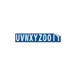 Foglio n. 10 etichette adesive B/B lett. da U a Z