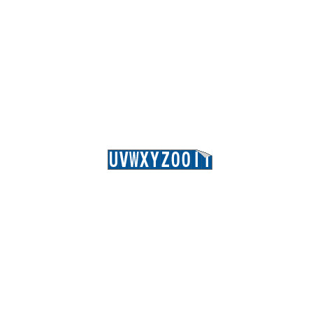 Foglio n. 10 etichette adesive B/B lett. da U a Z