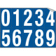 Foglio n. 10 numeri autoadesivi B/B da 0 a 9