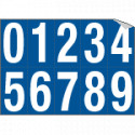 Foglio n. 10 numeri autoadesivi B/B da 0 a 9