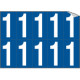 Foglio n. 10 numeri autoadesivi B/B numero 1