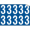 Foglio n. 10 numeri autoadesivi B/B numero 3