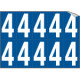 Foglio n. 10 numeri autoadesivi B/B numero 4