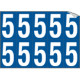 Foglio n. 10 numeri autoadesivi B/B numero 5