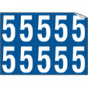 Foglio n. 10 numeri autoadesivi B/B numero 5