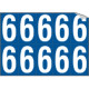 Foglio n. 10 numeri autoadesivi B/B numero 6 o 9