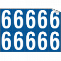 Foglio n. 10 numeri autoadesivi B/B numero 6 o 9