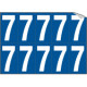 Foglio n. 10 numeri autoadesivi B/B numero 7