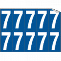 Foglio n. 10 numeri autoadesivi B/B numero 7